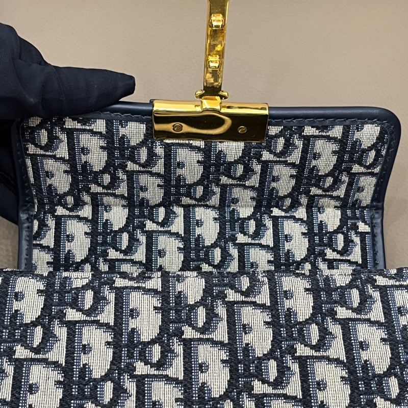 迪奧/Dior  藍色 Oblique 印花 17.5 x 11.5 x 5釐米-5