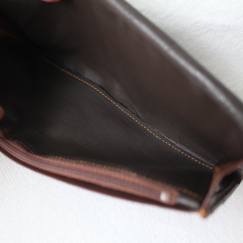 /庫存新品/Balenciaga巴黎世家棕色牛皮古董長夾-6