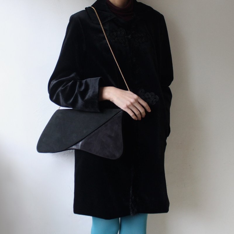 /罕見/Loewe黑色麂皮變形古董包-4