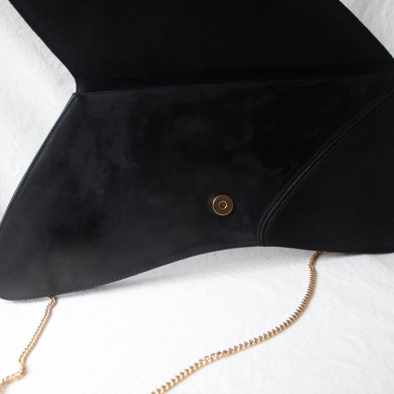 /罕見/Loewe黑色麂皮變形古董包-11