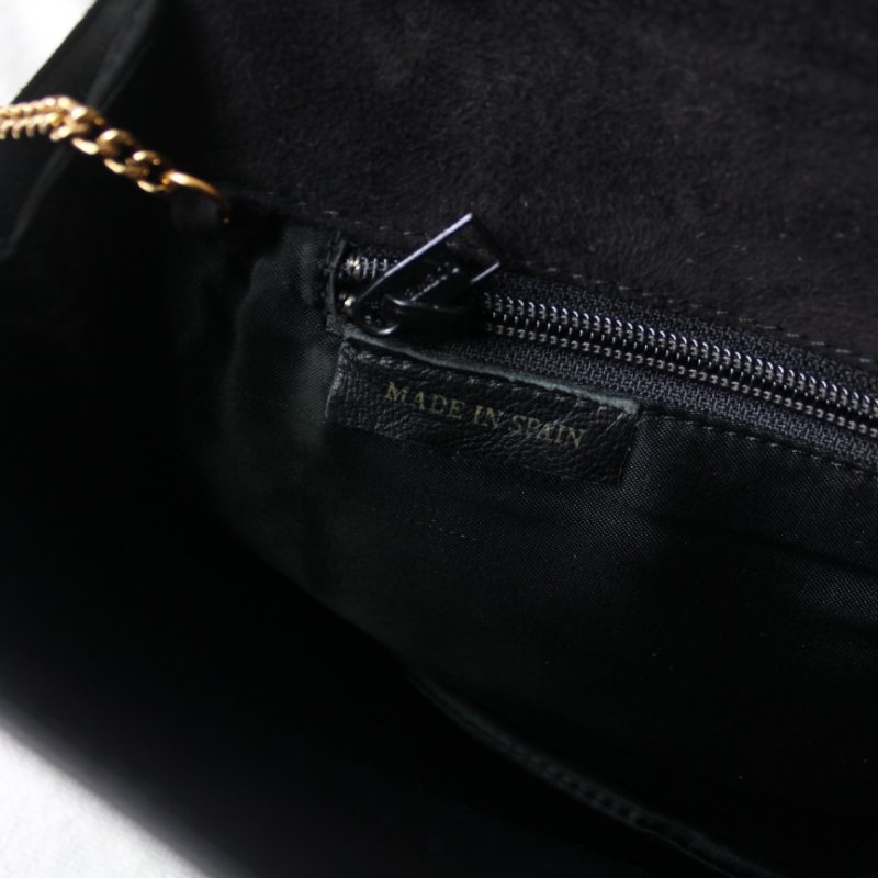 /罕見/Loewe黑色麂皮變形古董包-14