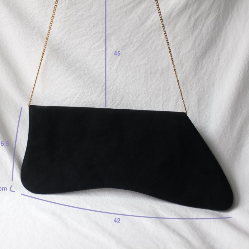 /罕見/Loewe黑色麂皮變形古董包-17