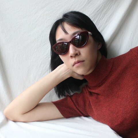 Bally紅紫色復古貓眼墨鏡