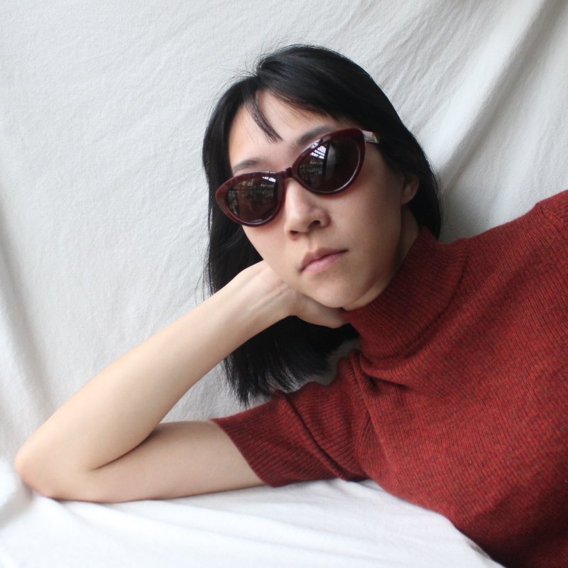 Bally紅紫色復古貓眼墨鏡-0