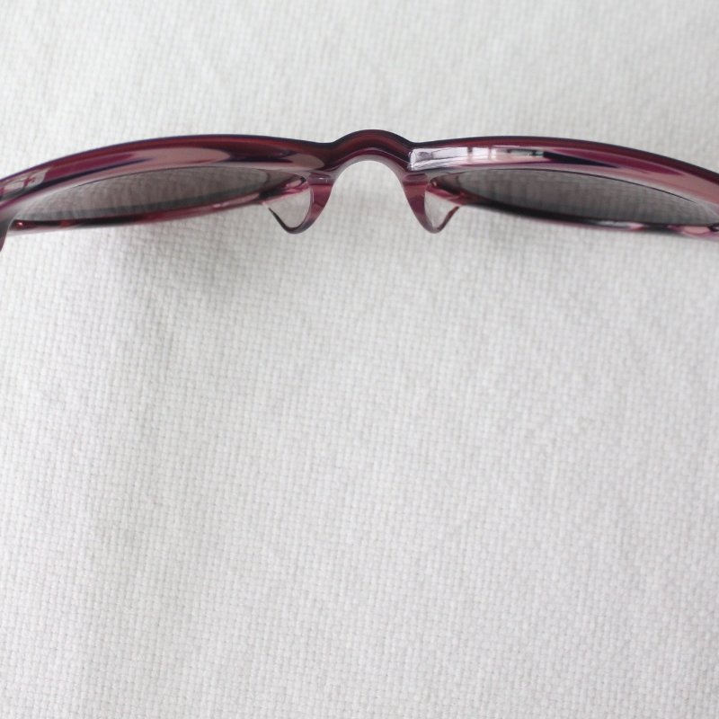 Bally紅紫色復古貓眼墨鏡-13