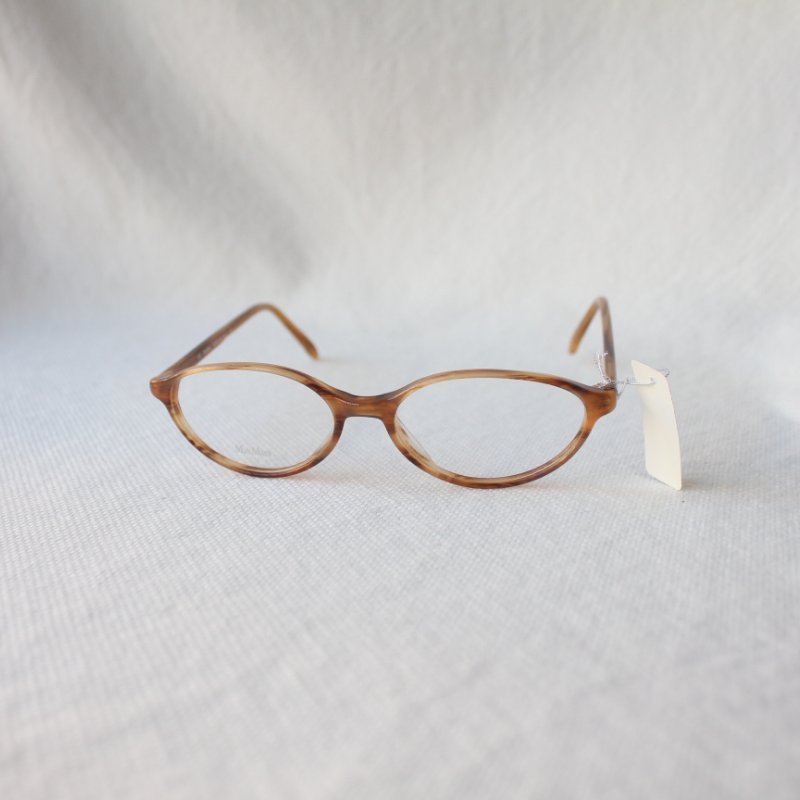 /庫存新品/Max Mara琥珀木紋古董眼鏡-0