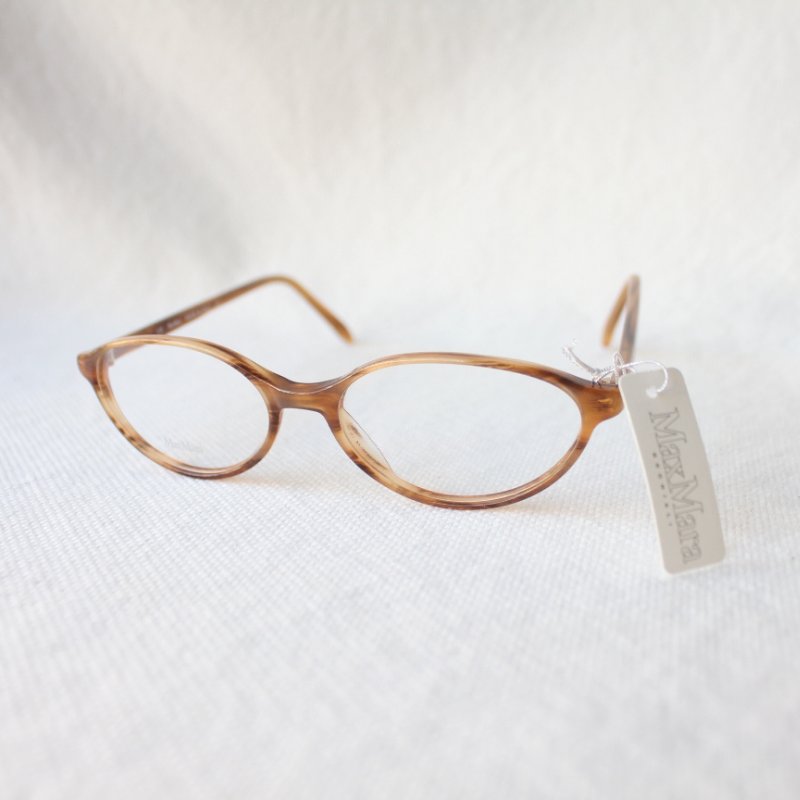 /庫存新品/Max Mara琥珀木紋古董眼鏡-2