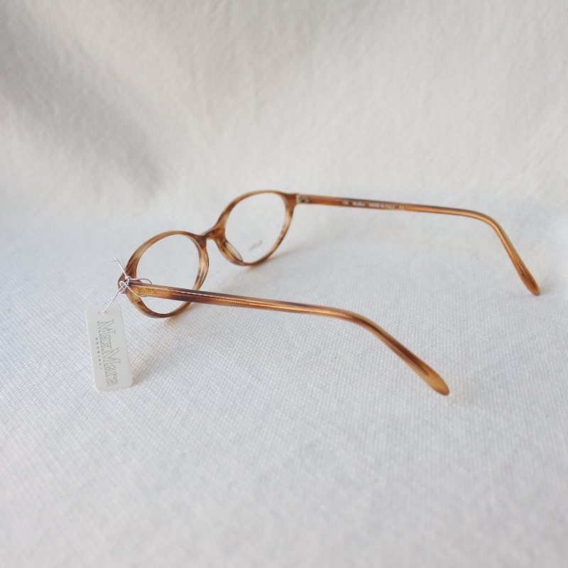 /庫存新品/Max Mara琥珀木紋古董眼鏡-3