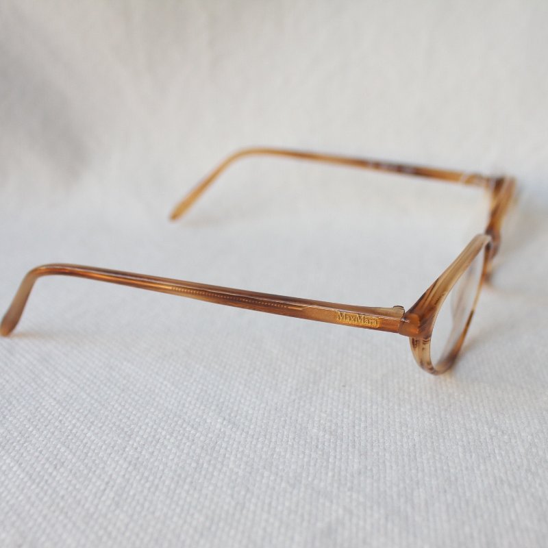/庫存新品/Max Mara琥珀木紋古董眼鏡-4
