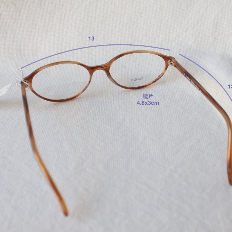/庫存新品/Max Mara琥珀木紋古董眼鏡-7