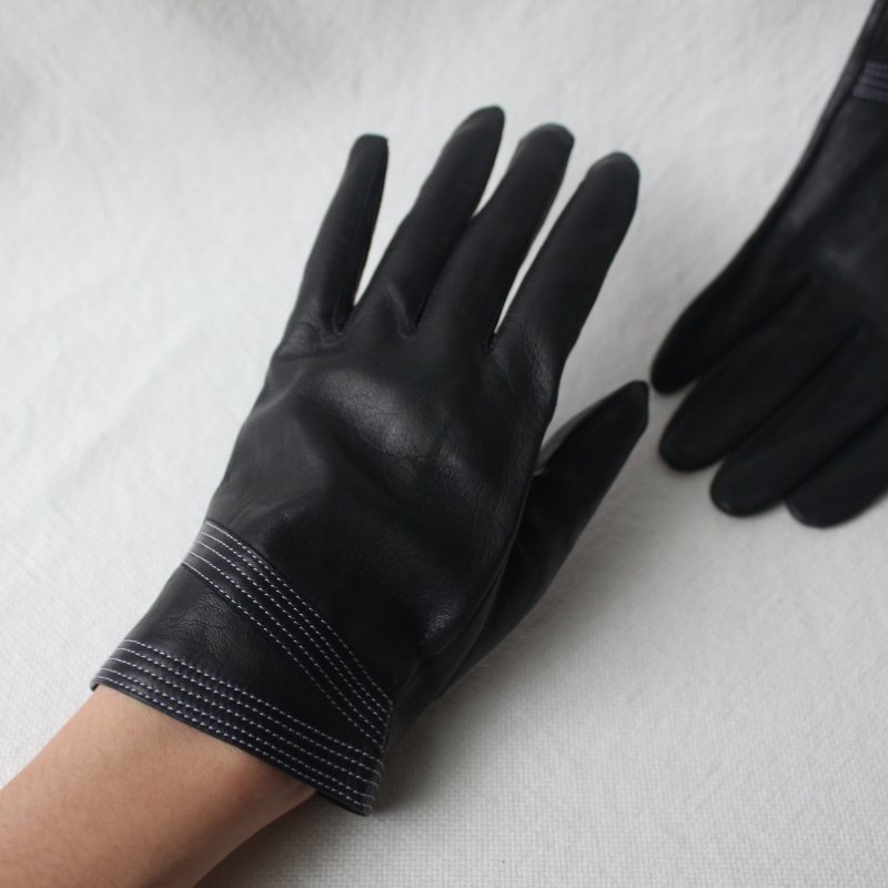 /庫存新品/Christian Dior黑色羊皮手套-6