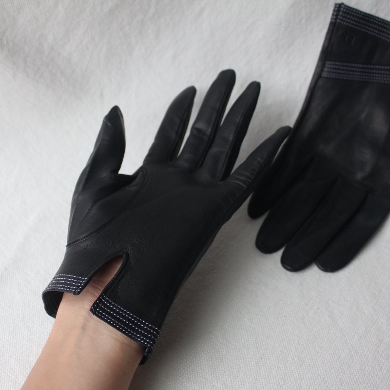 /庫存新品/Christian Dior黑色羊皮手套-7