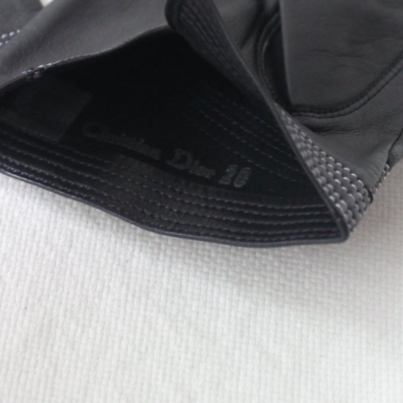 /庫存新品/Christian Dior黑色羊皮手套-9