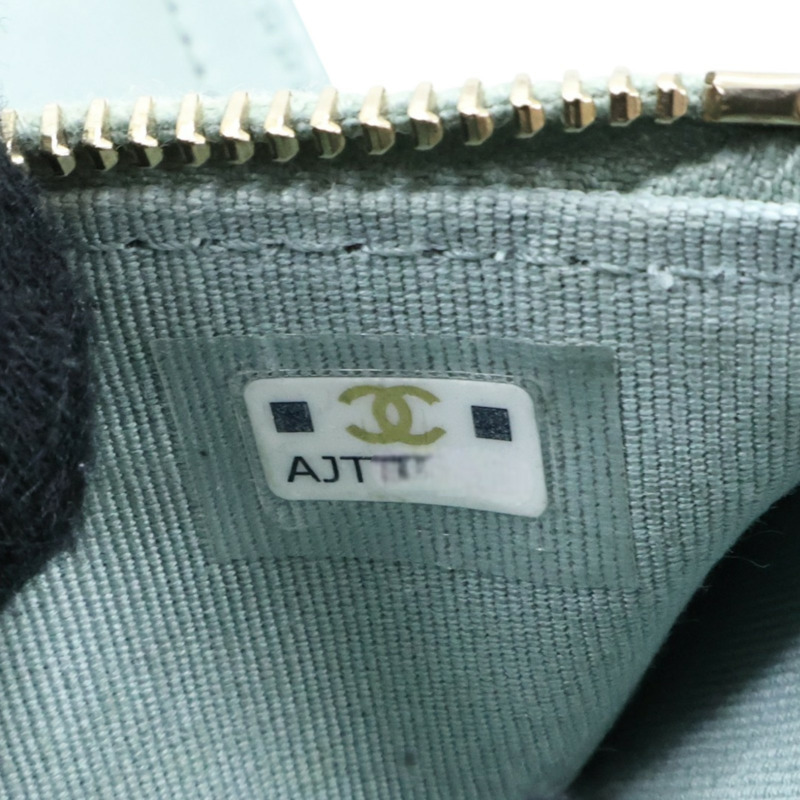 灰色牛皮 扣式 短夾【CHANEL 香奈兒】 AP1928-6