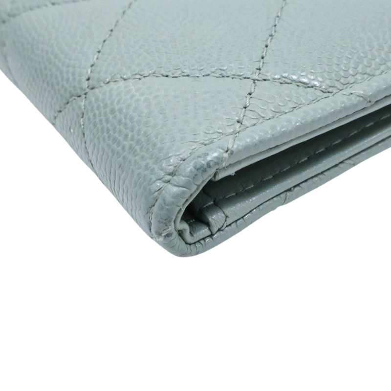 灰色牛皮 扣式 短夾【CHANEL 香奈兒】 AP1928-8