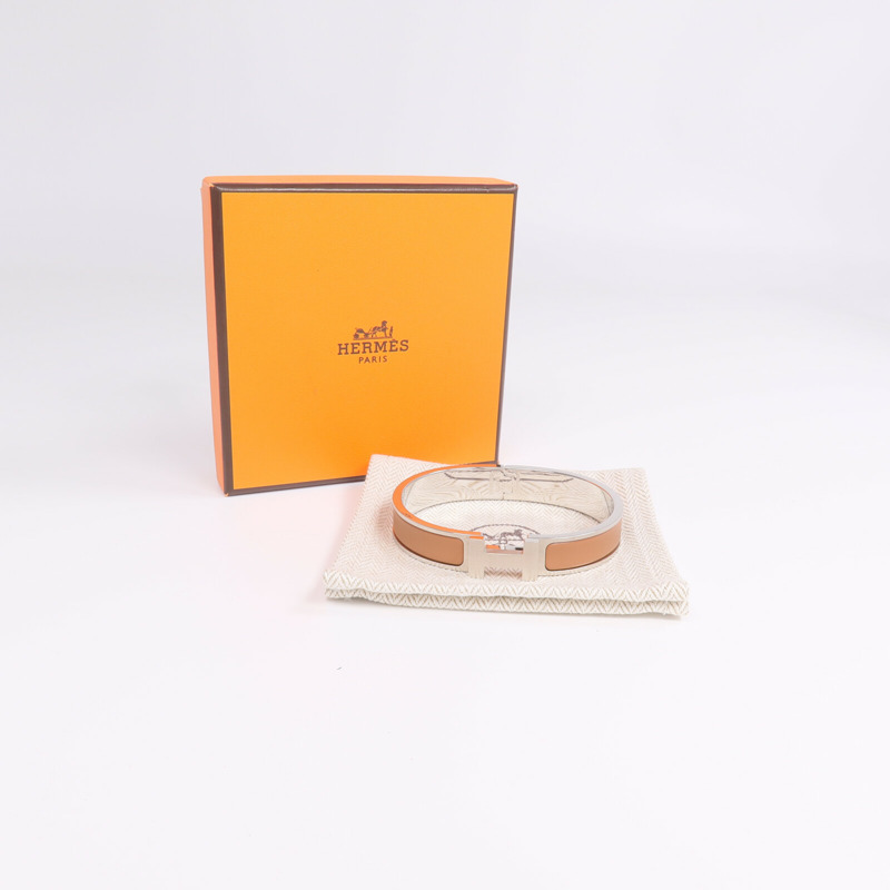 HERMES 金屬/琺瑯Clic HH Bracelet手鐲-8