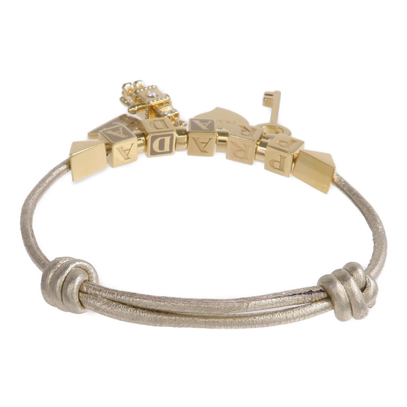 PRADA 金屬/Nappa皮革Bracelet手帶-2