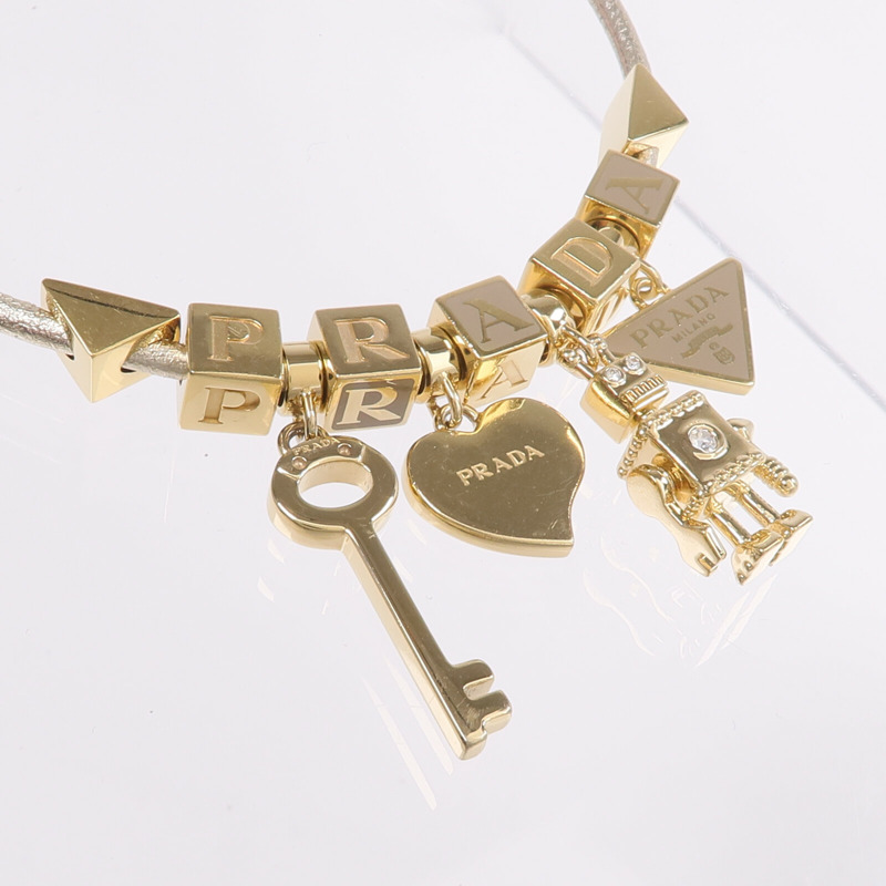 PRADA 金屬/Nappa皮革Bracelet手帶-5