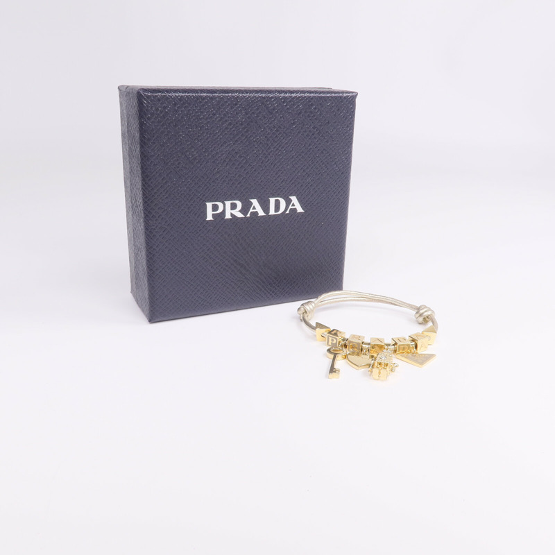 PRADA 金屬/Nappa皮革Bracelet手帶-7