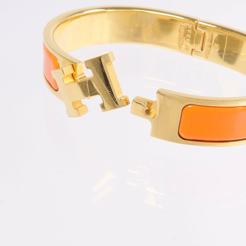 HERMES 金屬/琺瑯Clic-H手鐲-6