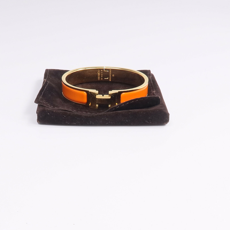 HERMES 金屬/琺瑯Clic-H手鐲-10