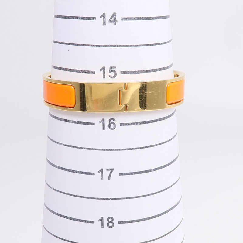 HERMES 金屬/琺瑯Clic-H手鐲-11
