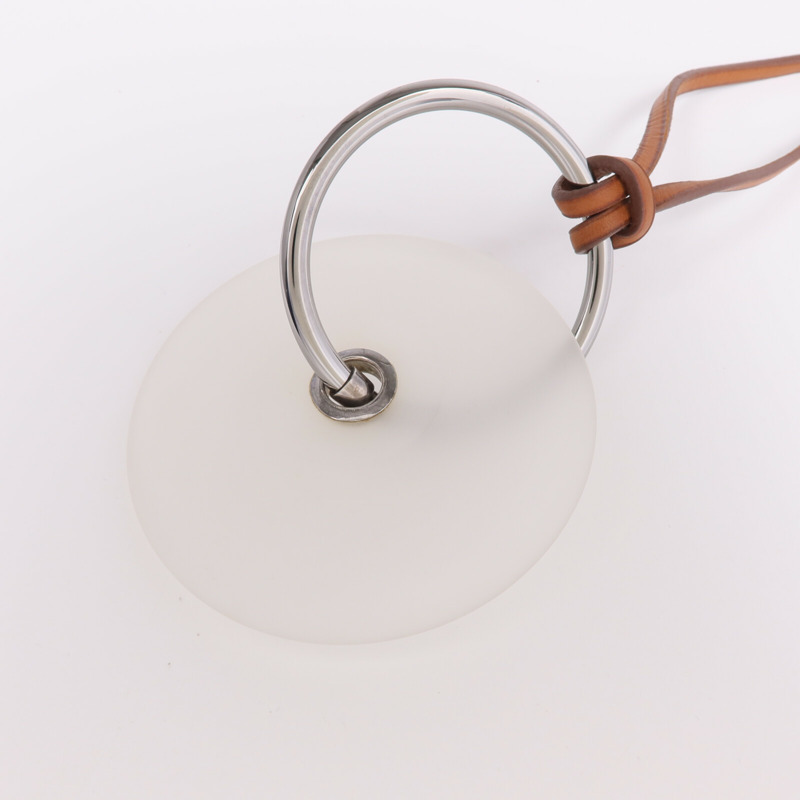 HERMES Barenia皮革Pendentif EN Cristal項鍊Fauve-3