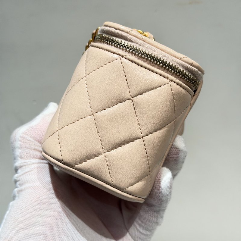 香奈兒/Chanel 金球裸粉色化粧盒鏈條包-3