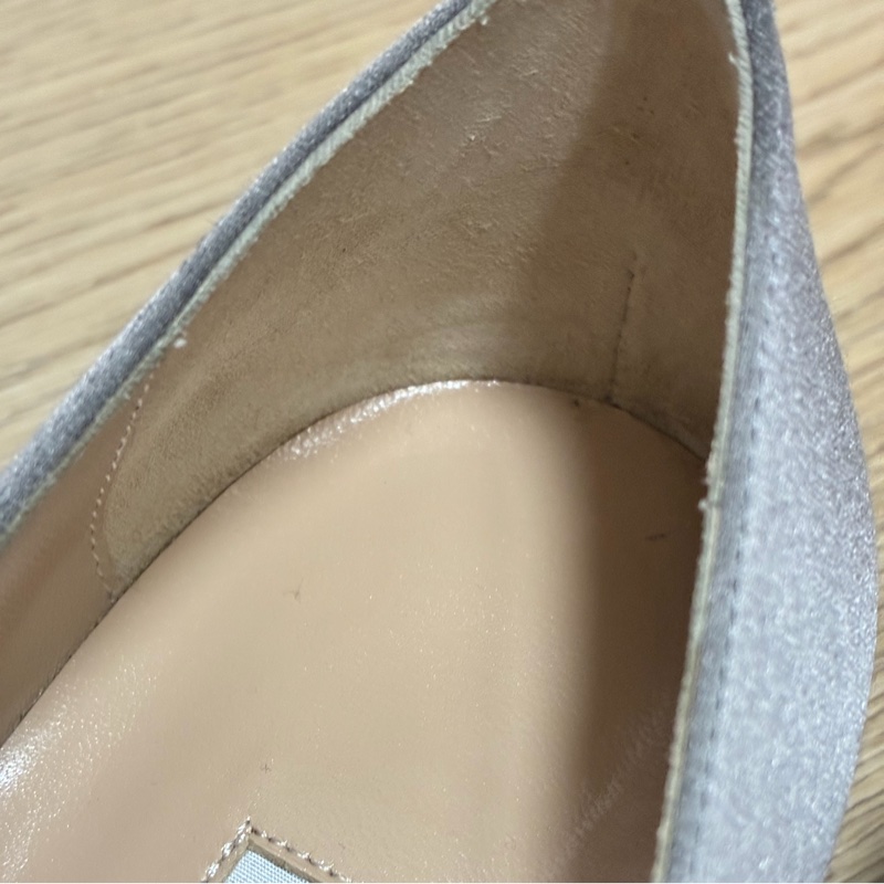 Manolo Blahnik HANGISIFLAT深灰色緞面寶石平底鞋 原價44900-18