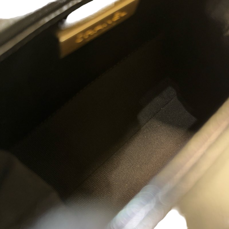 New CHANEL Mini with handle Cross Body Bag Black GHW-7