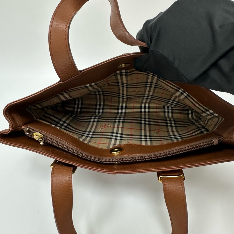 【赫蒂國際精品】Burberry 巴寶莉 復古皮革托特包 vintage-6