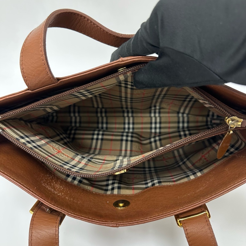 【赫蒂國際精品】Burberry 巴寶莉 復古皮革托特包 vintage-7