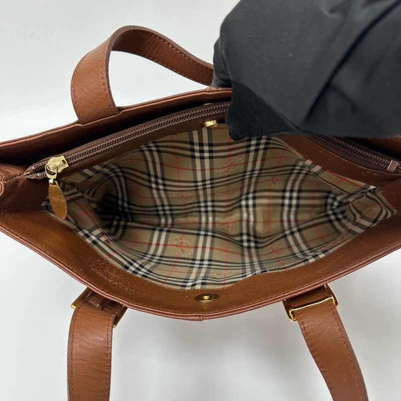 【赫蒂國際精品】Burberry 巴寶莉 復古皮革托特包 vintage-8