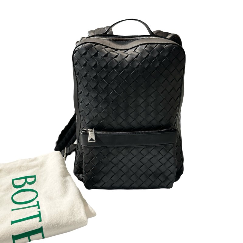 Used BOTTEGA VENETA Backpack Black PHW-1