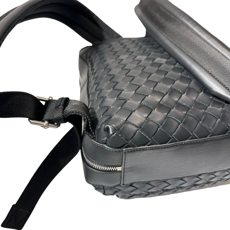 Used BOTTEGA VENETA Backpack Black PHW-11