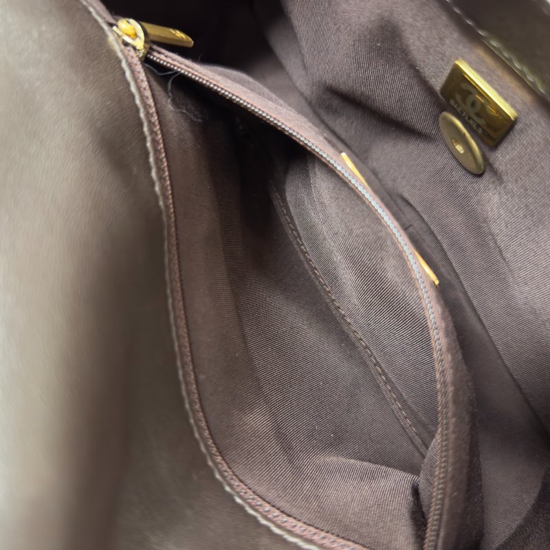 芯片款 香奈兒/Chanel 19Bag小號深棕色 金銀鏈條羊皮-9