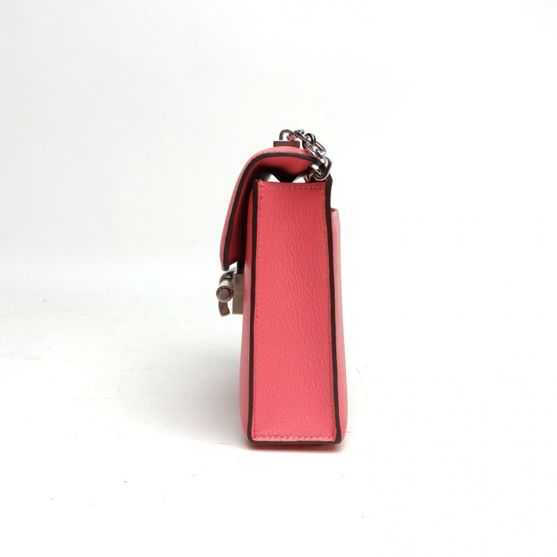 HERMES Verrou手槍包插銷包新唇膏粉山羊皮A刻銀扣肩背包-1