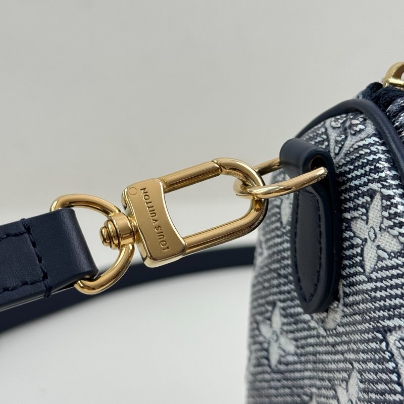 路易威登/Louis Vuitton Speedy 海軍藍老花手提斜背包-10