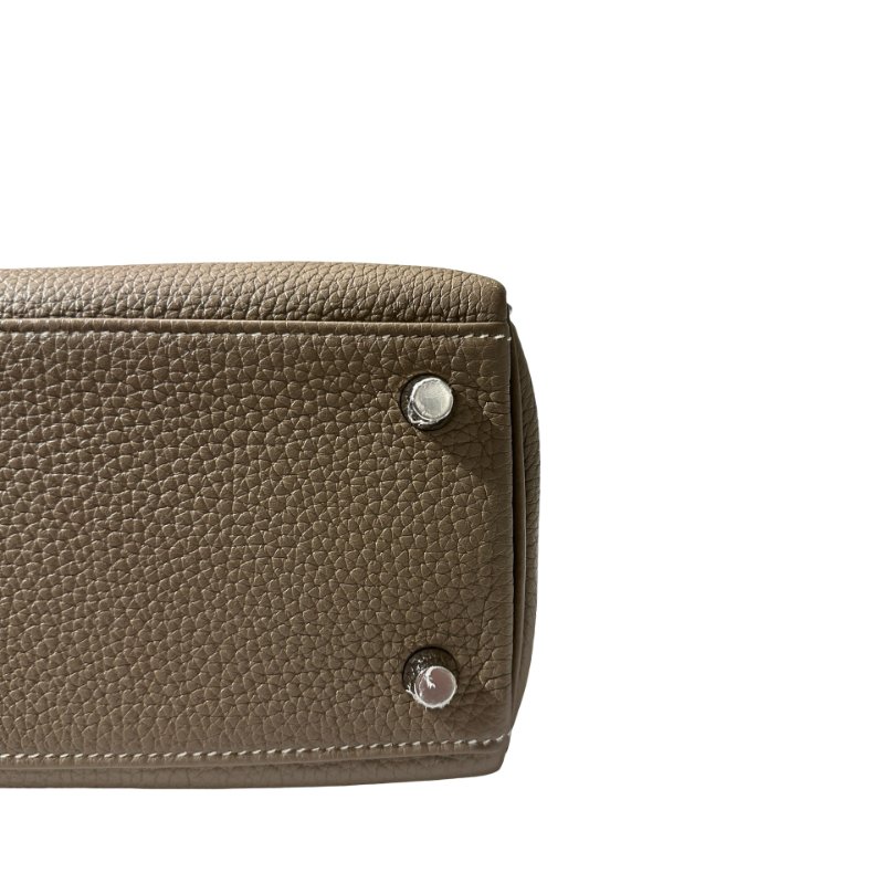 Used HERMÈS Kelly 25 Two Way Shoulder Bag Etoupe (18) PHW-1