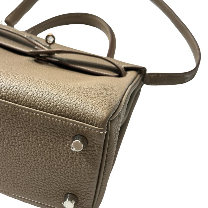 Used HERMÈS Kelly 25 Two Way Shoulder Bag Etoupe (18) PHW-7