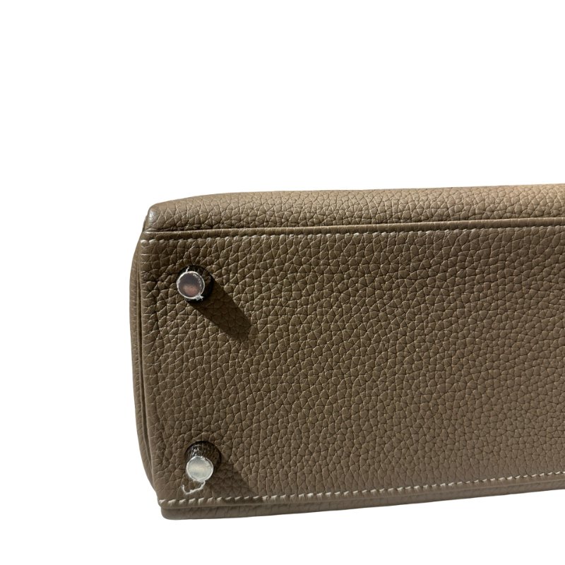 Used HERMÈS Kelly 25 Two Way Shoulder Bag Etoupe (18) PHW-9
