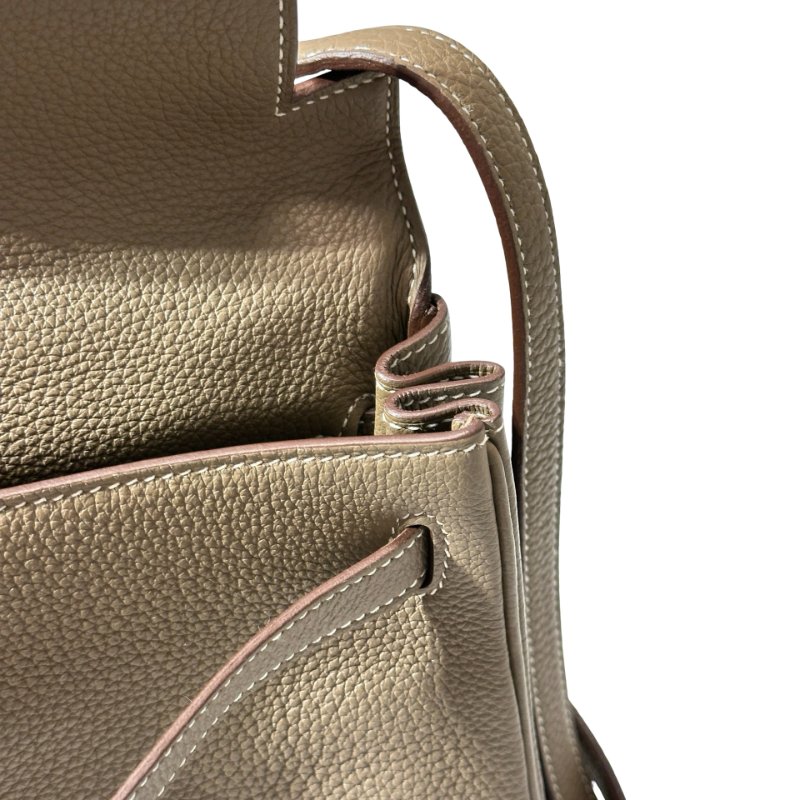 Used HERMÈS Kelly 25 Two Way Shoulder Bag Etoupe (18) PHW-10