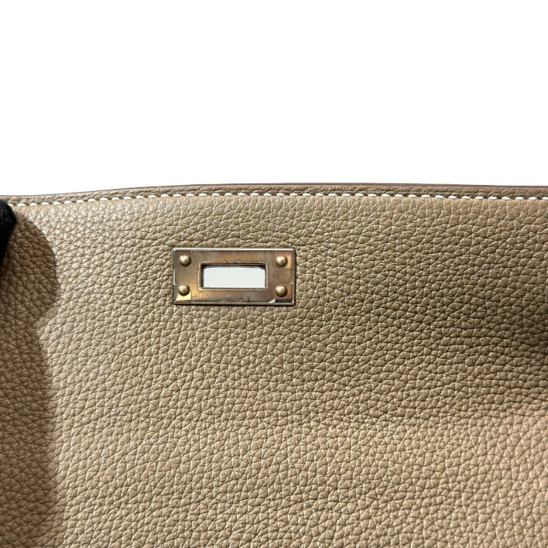Used HERMÈS Kelly 25 Two Way Shoulder Bag Etoupe (18) PHW-24