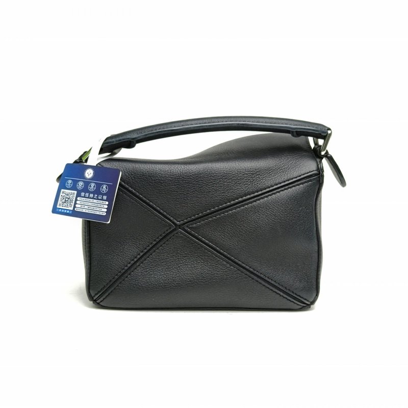 LOEWE Puzzle18幾何包迷你MINI黑色牛皮肩背包-2