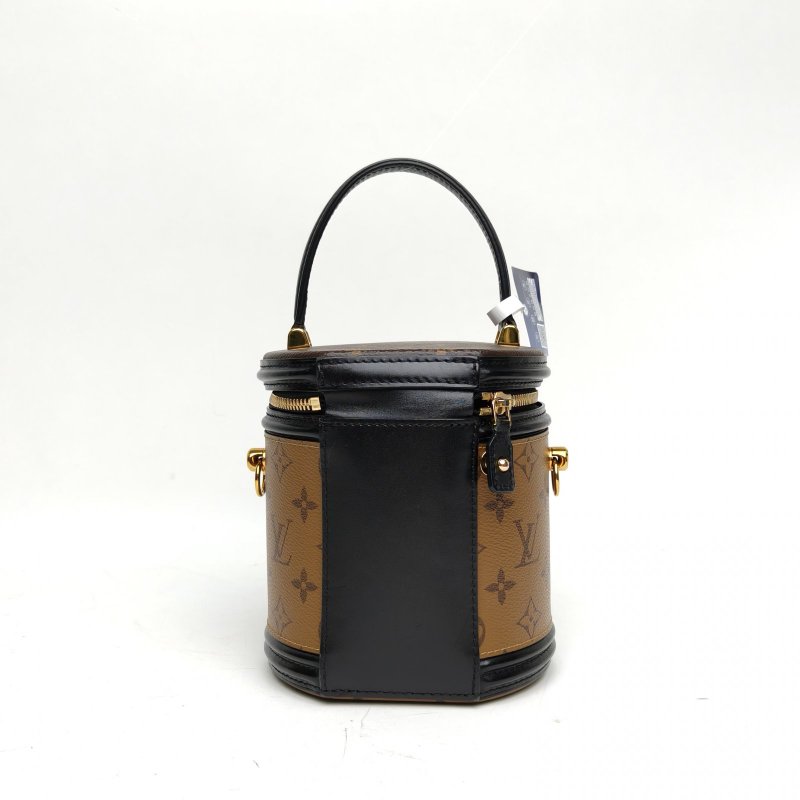LOUIS VUITTON CANNES圓桶包拼色PVC晶片老花肩背包-2