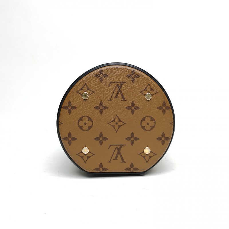 LOUIS VUITTON CANNES圓桶包拼色PVC晶片老花肩背包-4