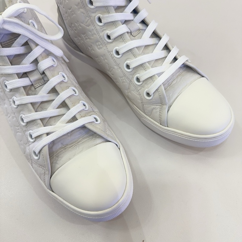 LV/路易威登米白色印花高幫鞋，成色95新，尺寸38.5碼-6