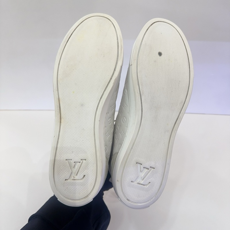 LV/路易威登米白色印花高幫鞋，成色95新，尺寸38.5碼-8