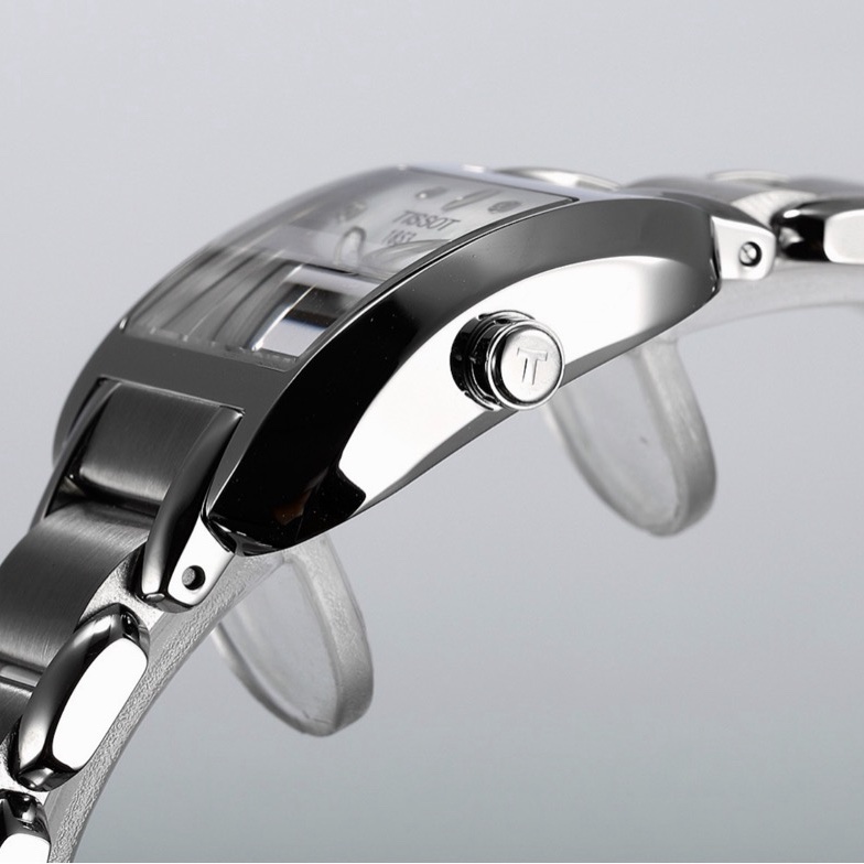 天梭T02.1.285.74 石英機芯 24x28mm 珍珠白貝母女士腕表-9