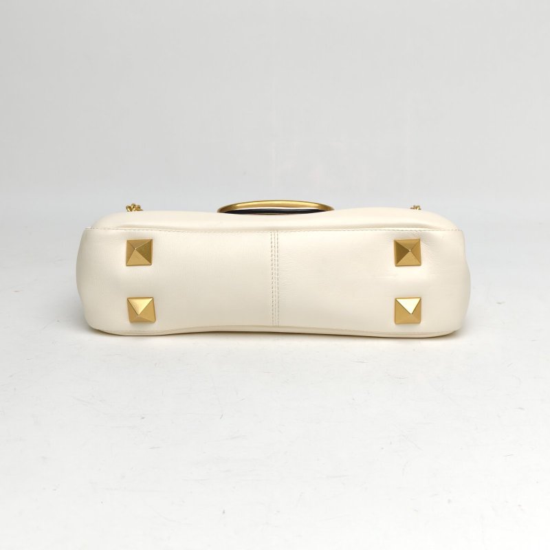 VALENTINO 白色羊皮斜挎包肩背包-4